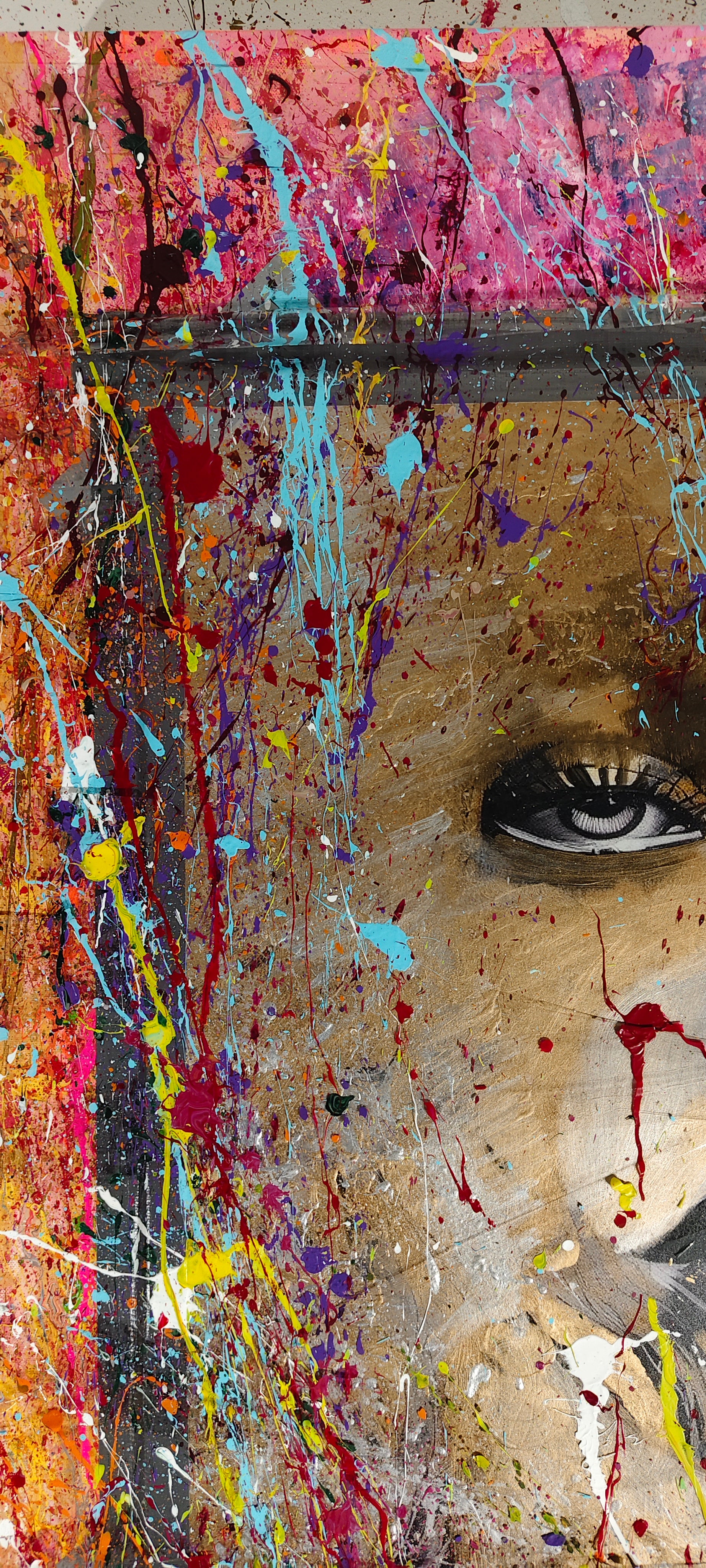 Silent Gaze – Getaptes originales zeitgenössisches Kunstwerk von ExoBlack