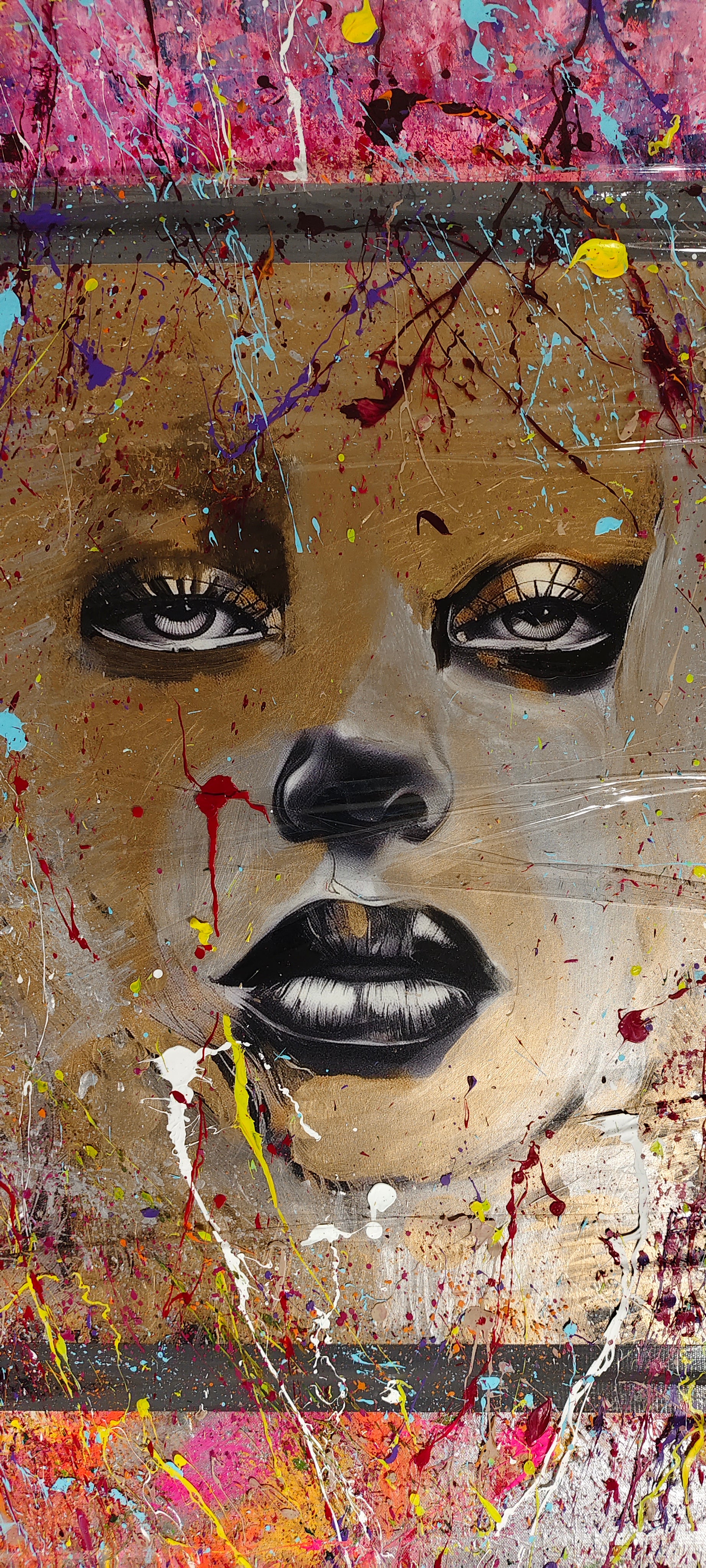 Silent Gaze – Getaptes originales zeitgenössisches Kunstwerk von ExoBlack